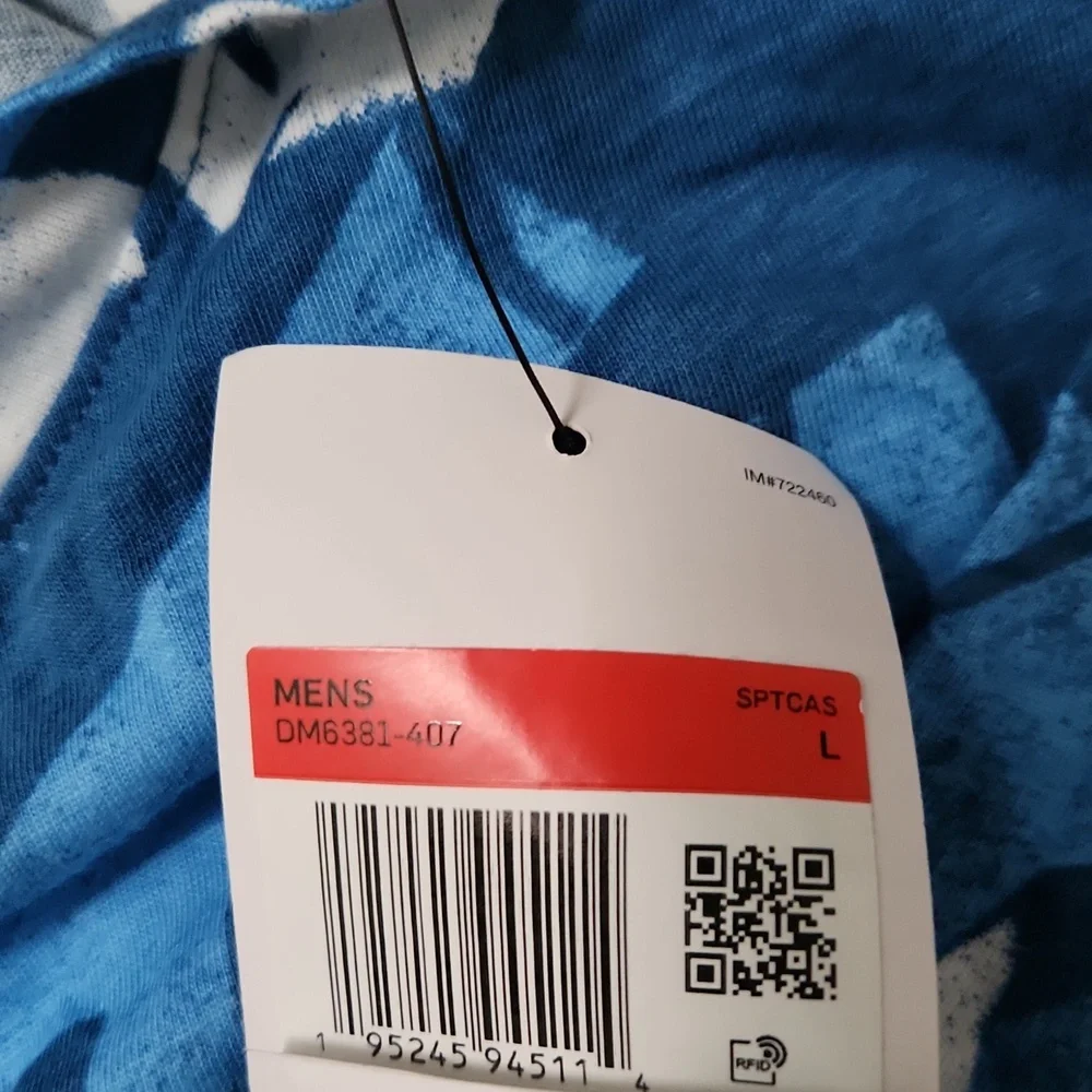 Nike Men's Blue Short Sleeve All Over Print